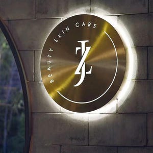 Niestandardowe podświetlane pudło podświetlane, podświetlany znak wycinany laserowo, niestandardowe logo firmy 3D, pudło podświetlane LED, znak firmowy LED, znak z nazwą firmy