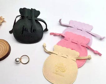 Custom Microfiber Jewelry Pouch, Personalized Logo Gift Bag