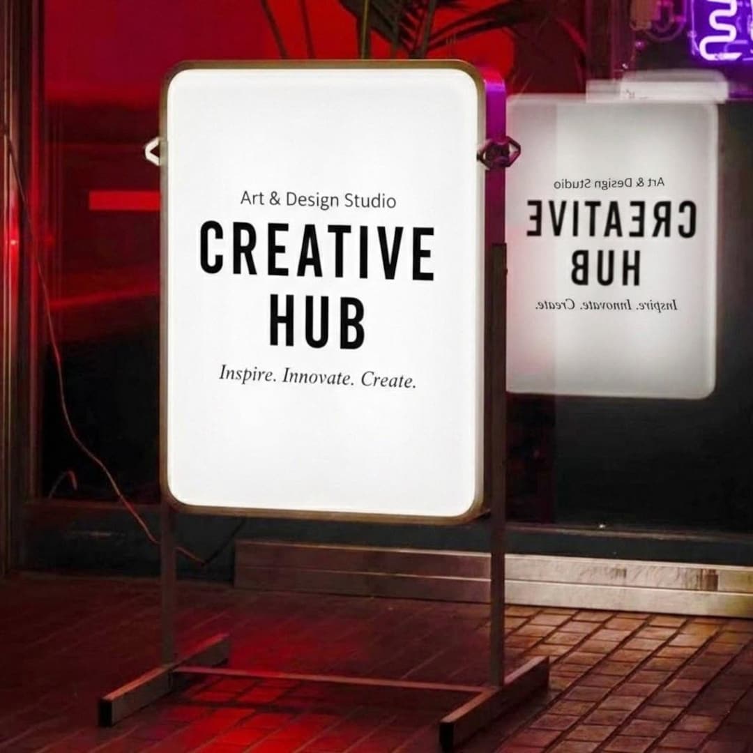 Storefront Light Box Design Floor Standing Custom Light Box, Storefront Advertising Lightbox ...