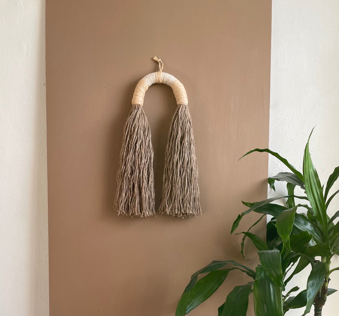 Jute arch wall decor jute art bohemian wall decor bohemian Etsy