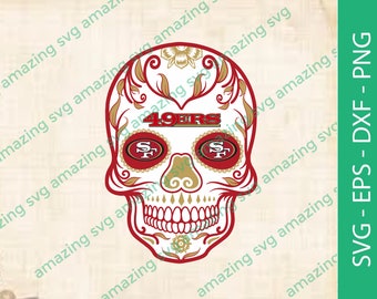 Download 49ers Sugar Skull Etsy