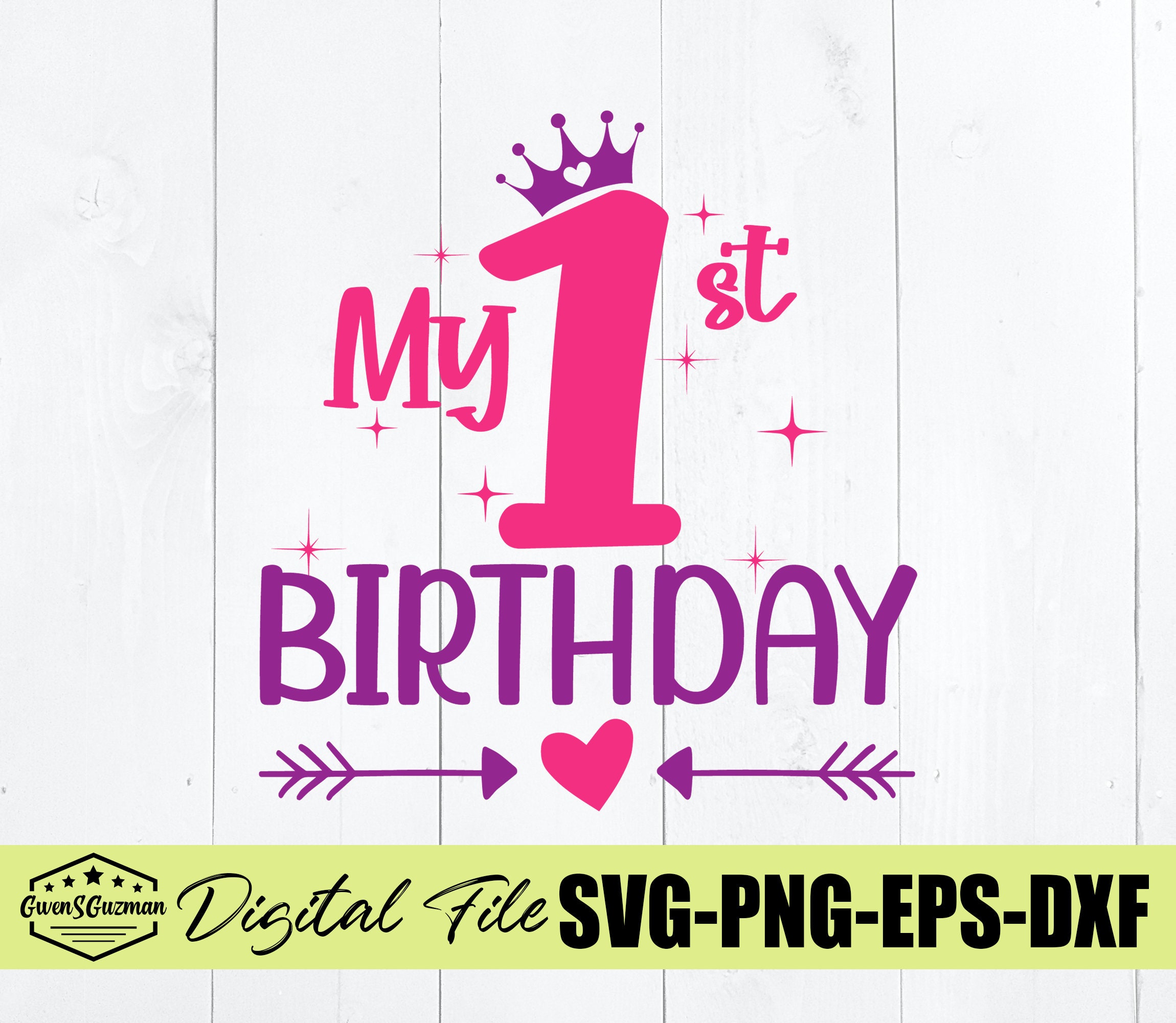My 1st Birthday svg My First Birthday svg Birthday SVG File | Etsy