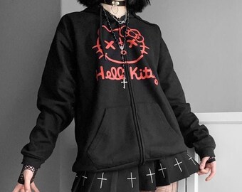 gothic zip up hoodie