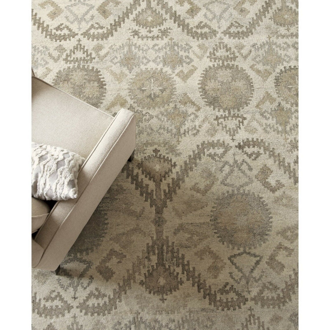 Area Rug Orissa Neutral Handmade 100 Wool Area Rugs Etsy