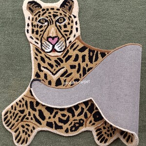 Leopard Rugs Skin Shape 3' X 5' Handmade Tufted 100% - Etsy