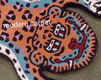 Tibetischer Tiger-Teppich, 6 x 9 m, kreativer Muster-Teppich für Wohnzimmer und als Weihnachtsgeschenk und Heimdekoration, Black Friday