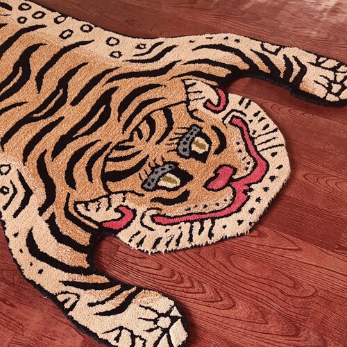 Tibetan Tiger Rug 3x5 Feet Creative Pattern Carpet for Living Etsy
