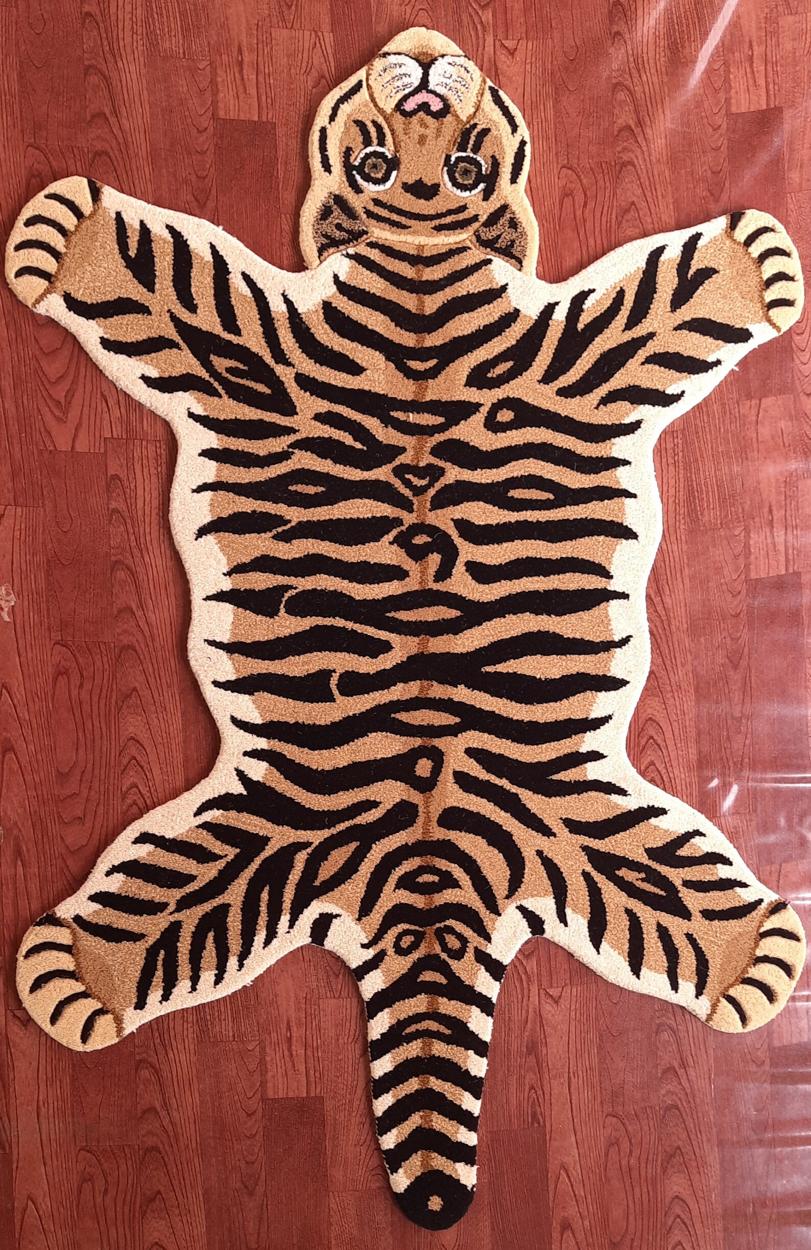 Tiger Rug Hand Tufted Tiger Skin Wool Carpet Home Decorative Etsy