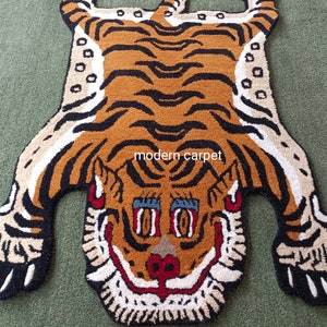 Tibetan Tiger Skin Rug 3x5 feet Creative Pattern Carpet for Living Room and for Christmas gift and Home Decor Black Friday