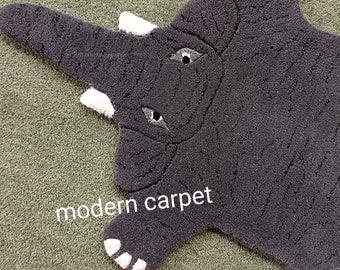 Tibetanischer Elefant Teppich 60x90 cm Kreatives Muster Teppich für Wohnzimmer und als Weihnachtsgeschenk oder Dekoration für das Home Décor