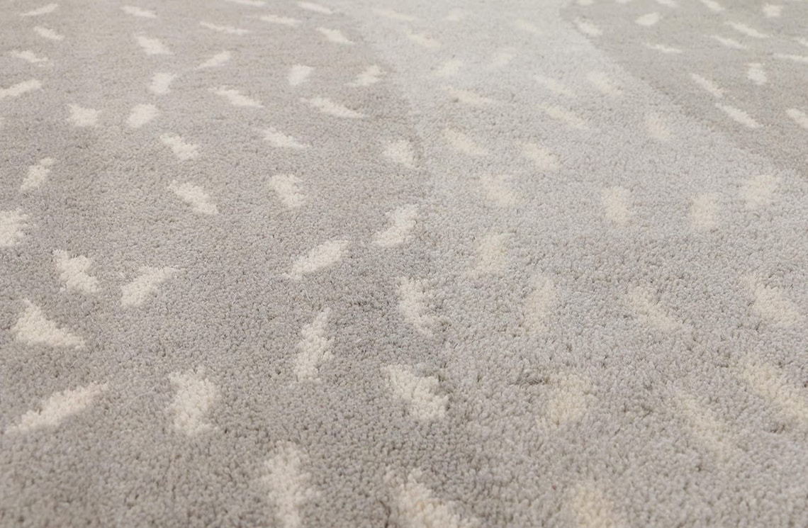 Antelope Grey Area Rug Handmade Animal Print Hand Tufted 100 Etsy