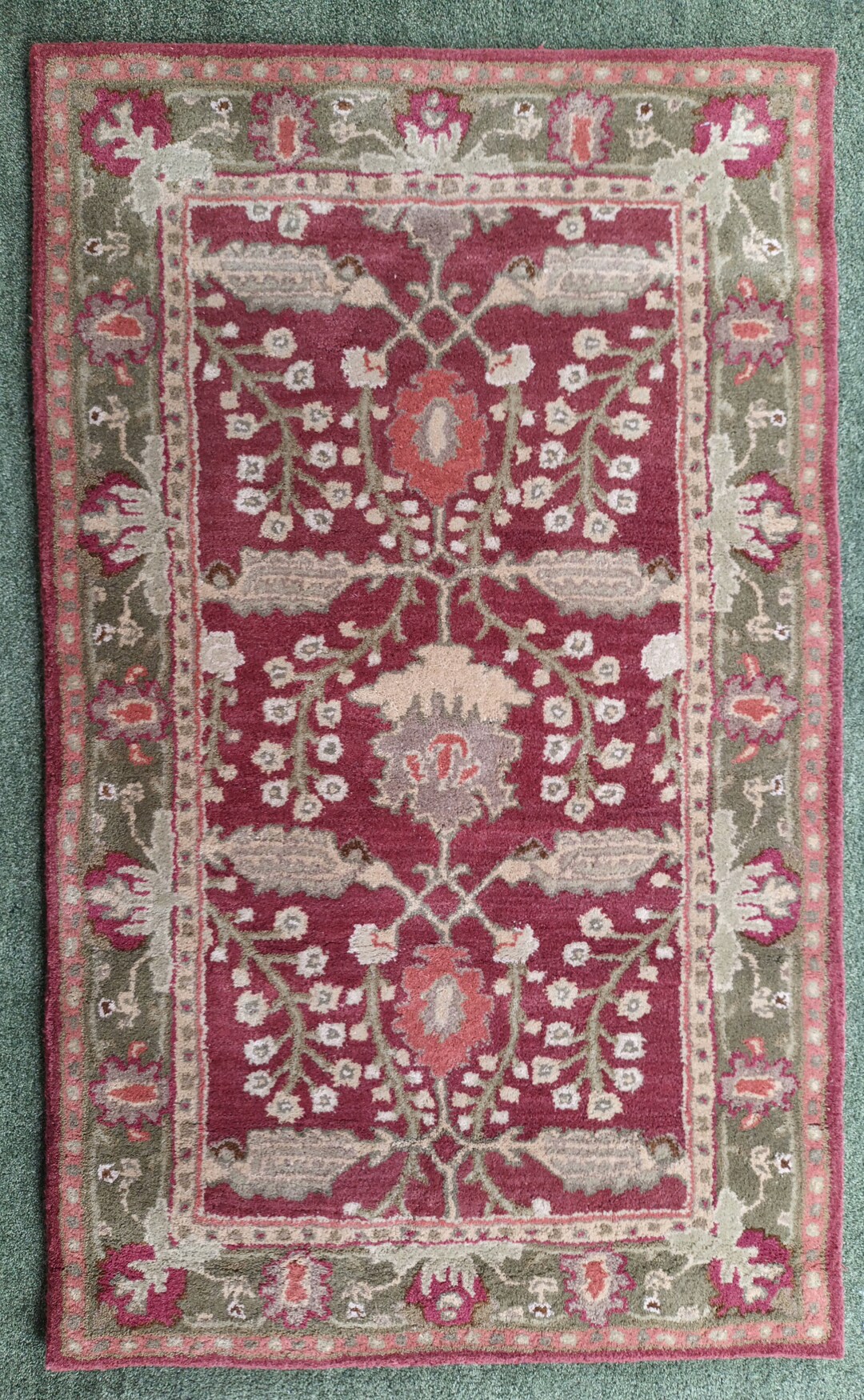 Franklin Rug Hand Tufted Woolen Area Rugs and Carpet..3x5 Feet Black