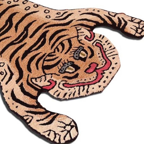 Tibetan Tiger Rug Handicraft Nepal Meditation Rug Modern classic A Medium for Christmas Gift And for other gifting 3x5 woollen rug