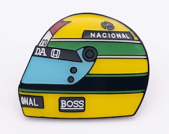 Ayrton Senna 1988 Race Helmet Enamel Pin - Etsy