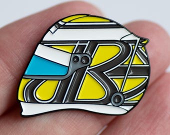 Jenson Button 2009 Race Helmet Enamel Pin