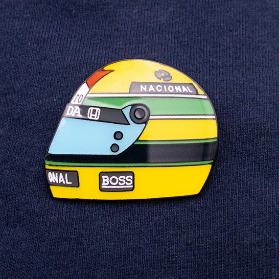 Ayrton Senna 1988 Race Helmet Enamel Pin - Etsy