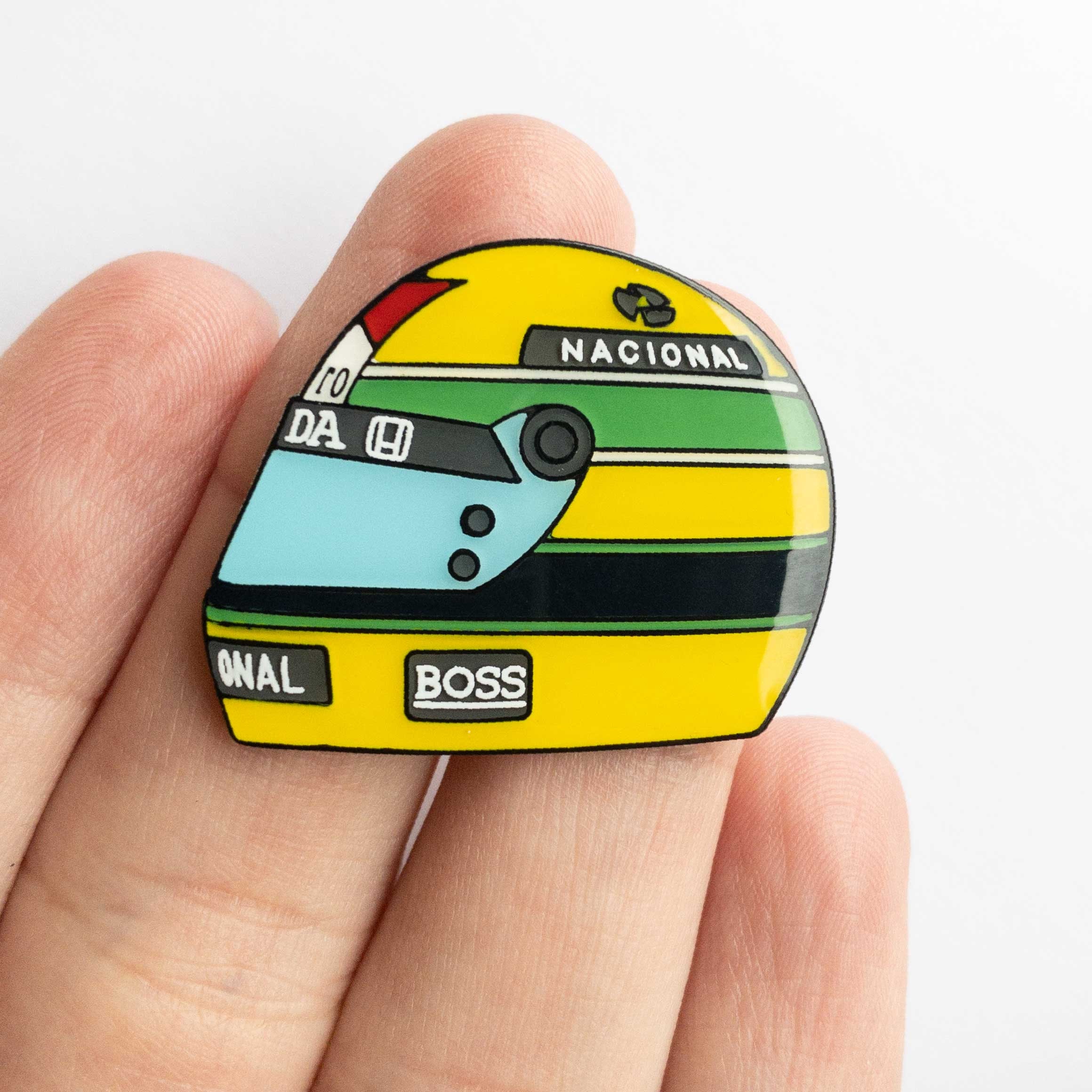Ayrton Senna 1988 Race Helmet Enamel Pin - Etsy