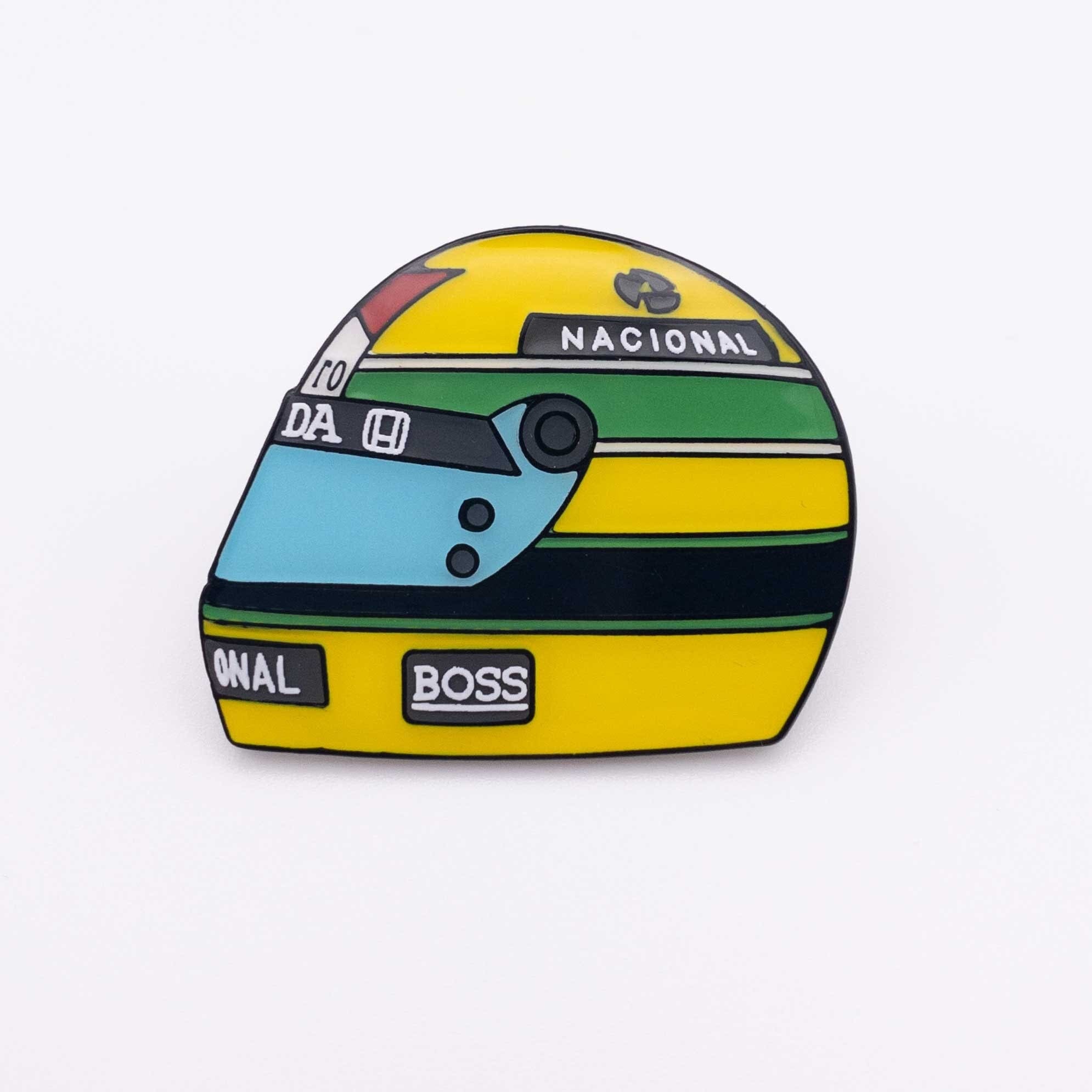 Ayrton Senna 1988 Race Helmet Enamel Pin - Etsy