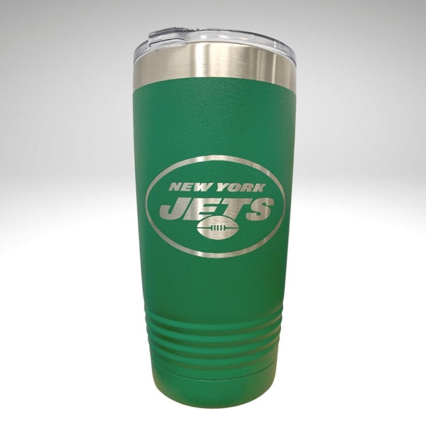 Inspired New York Jets Laser Engraved Polar Camel Tumbler - Jets Tumbler - NY Jets personalized Tumbler