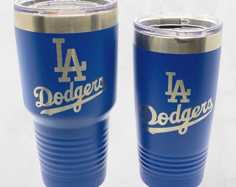 Inspired Los Angeles Dodgers Laser Engraved Tumbler - Dodger Tumbler - Personalized Dodger Gift