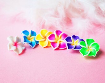 Embellissements de fleurs en pâte polymère, travaux manuels en résine, accessoires de bricolage (16 mm, 10 pièces)