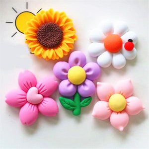Simulation de dessin animé en résine de tournesol faux aliments pour la fabrication de bijoux à bricoler soi-même artisanat accessoires de poupées miniatures