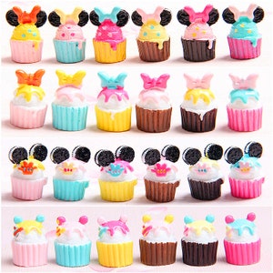10 pièces souris bowknow cupcakes résine artisanat accessoires argile molle artisanat bricolage couture décoration résine art pour noeud vêtements