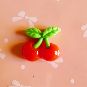 10個 チェリー樹脂工芸アクセサリー ソフト粘土 手工芸 DIY 裁縫装飾 樹脂アート 弓 服用