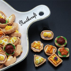 Cabochões de chá da manhã 3D | Cabochões de chá da manhã | Cabochões de batatas fritas | Cabochão de sanduíche |Cabochão de coxa de frango |cabochão de comida |cabochão de resina