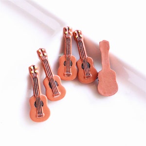 5/10/20/50pcs Kawaii Guitar Flatback Harsin Cabochon DIY Scrapbooking Craft Phone Case Decoratie Accessoires 12x35mm