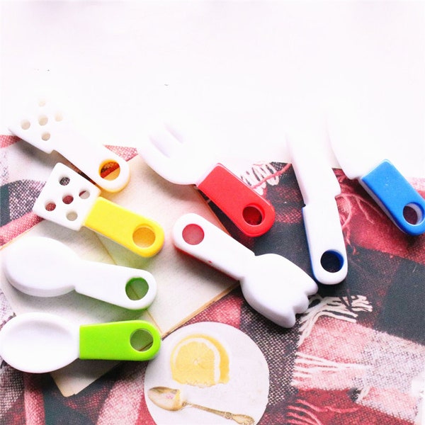 5/10/20/50pcs Kawaii knife fork spoon Flatback Resin Cabochon for Hair Bows Center DIY Jewelry Accessories Scrapbooking 10x25mm
