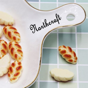 Cabochon di pane arrotolato 3D / Cabochon di pane arrotolato Twist / Cabochon di pane / Cabochon 3D /Cabochon in resina