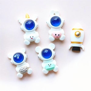 5/10/20 Stück Resin Astronaut Rakete Cabochon scrapbook kawaii DIY Verzierungen Zubehör