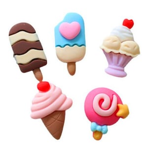 gelato Simulazione di cartoni animati in resina Cibo finto per gioielli fai-da-te Creazione di accessori per bambole in miniatura