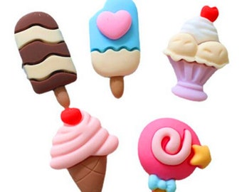 Ciondoli in resina a forma di gelato: miniature di cibo dei cartoni animati per lavoretti fai da te