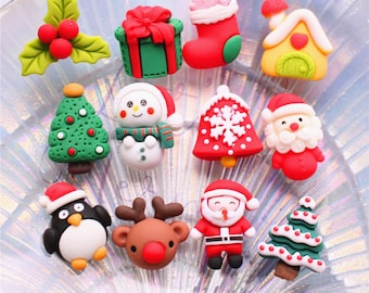 5/10/20pcs Harz Weihnachten Themen Charme Dekoration Crafts Flatback Cabochon Scrapbook Kawaii DIY Verzierungen Zubehör 25 * 30mm