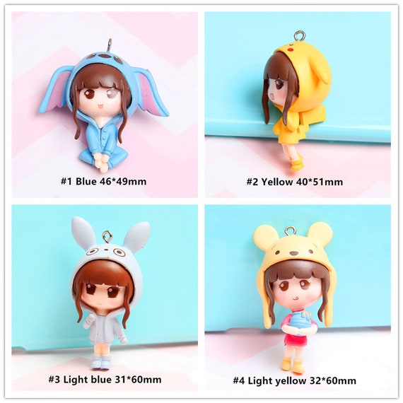 5pcs/set Cute Cartoon Coffee Cup Shaped Resin Diy Accessories For