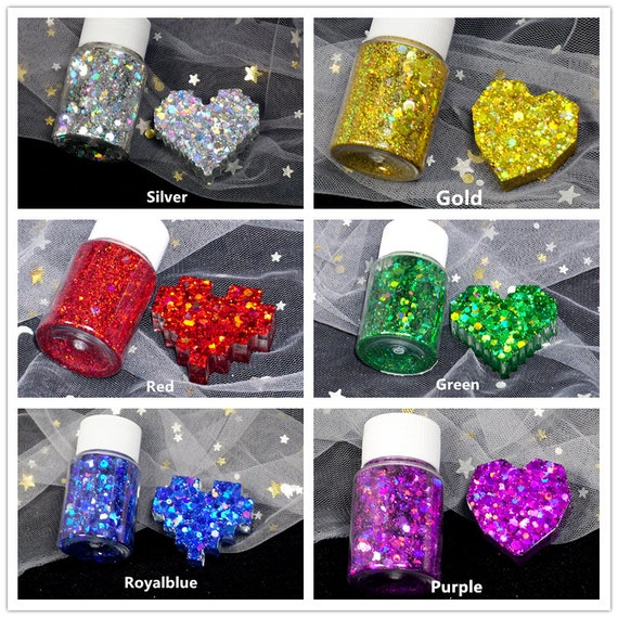 48 Bouteilles De Paillettes Flash Pour Résine Époxy – Poudre Brillante Multicolore Ultra-Fine, Idéal Nail Art, Maquillage, Bricolage & Décoration Artisanale