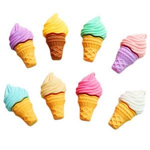 gelato Simulazione di cartoni animati in resina Cibo finto per gioielli fai-da-te Creazione di accessori per bambole in miniatura