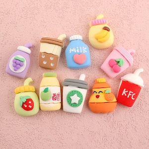 Cabochons van harsdrankflessen: kawaii-doe-het-zelfversieringen (15 x 22 mm)