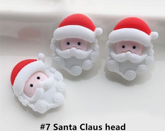 樹脂製サンタクロースカボション：クリスマスの星型帽子の装飾 - Etsy 日本
