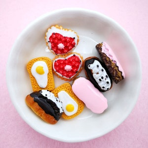 10 pièces ufs au plat gâteau coeur résine artisanat accessoires argile molle artisanat bricolage couture décoration résine art pour noeud vêtements