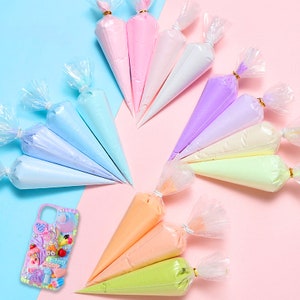 DIY Handmade Phone Case Material Kit with Simulated Cream Glue for Stationery Box 60g Pack Complemented with Resin Jewelry Accessories