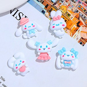 Cute Bunny Cartoon Dog Resin Accessories for DIY Phone Cases Material Kit for Handmade Hair Accessories Resin Components for Jewelry Making