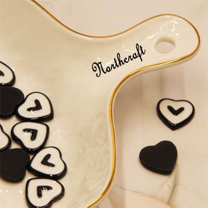 Schwarze Herz Cabochons | Gothic Cabochons| Liebe Cabochons | Paar Cabochons |Resincabochons