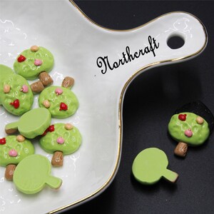 Cabochon di melo/Cabochon di albero/Cabochon di piante/Cabochon carini/Cabochon di cartoni animati/Cabochon di resina