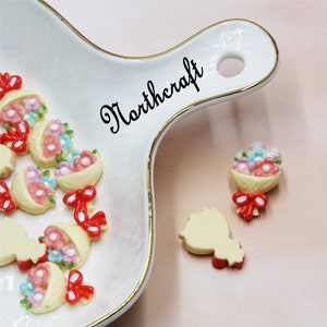 Cabochões de buquê de laço |Cabochões de buquê | Cabochões de flores | Amante cabochão | Cabochões de casal |Cabochões de resina