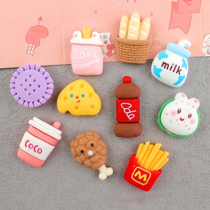 5/10/20 stks Hars Franse frietjes melk thee biscuit cabochon plakboek kawaii DIY versieringen accessoires