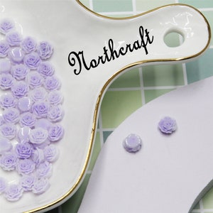 Mini-Rosen-Cabochons | Lila Rosen-Cabochons | Rosen-Cabochons | Blumen-Cabochons | Pflanzen-Cabochons | Cartoon-Cabochons | Harz-Cabochons