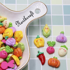 Happy face  vegetable cabochon | Vegetable cabochon |Pepper  cabochons |Carrot cabochon  |Onion  cabochon  |Cartoon cabochon |Resin cabochon